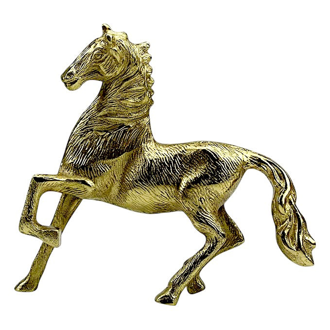 Golden Aluminum Horse Figurine