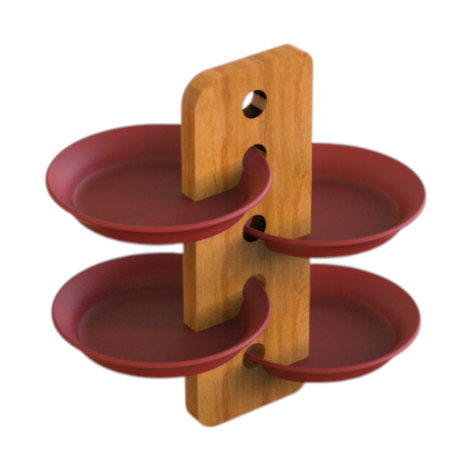 Multi-Level Wooden Bird Feeder and Bird Bath