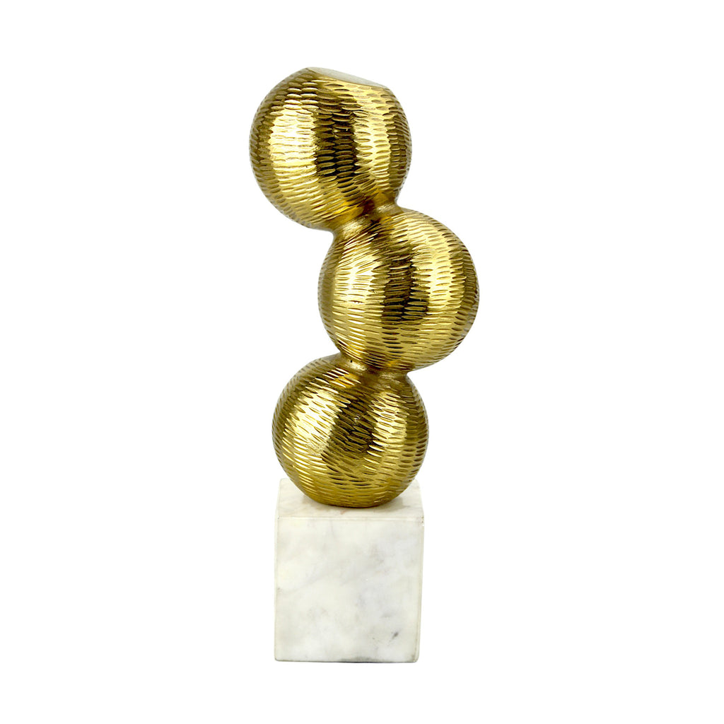 Golden Aluminum Spherical Sculpture Figurines