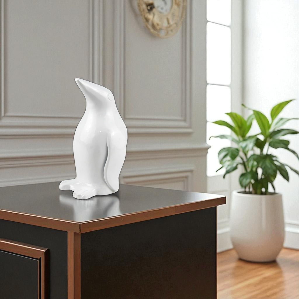 White Aluminum Penguin Figurine