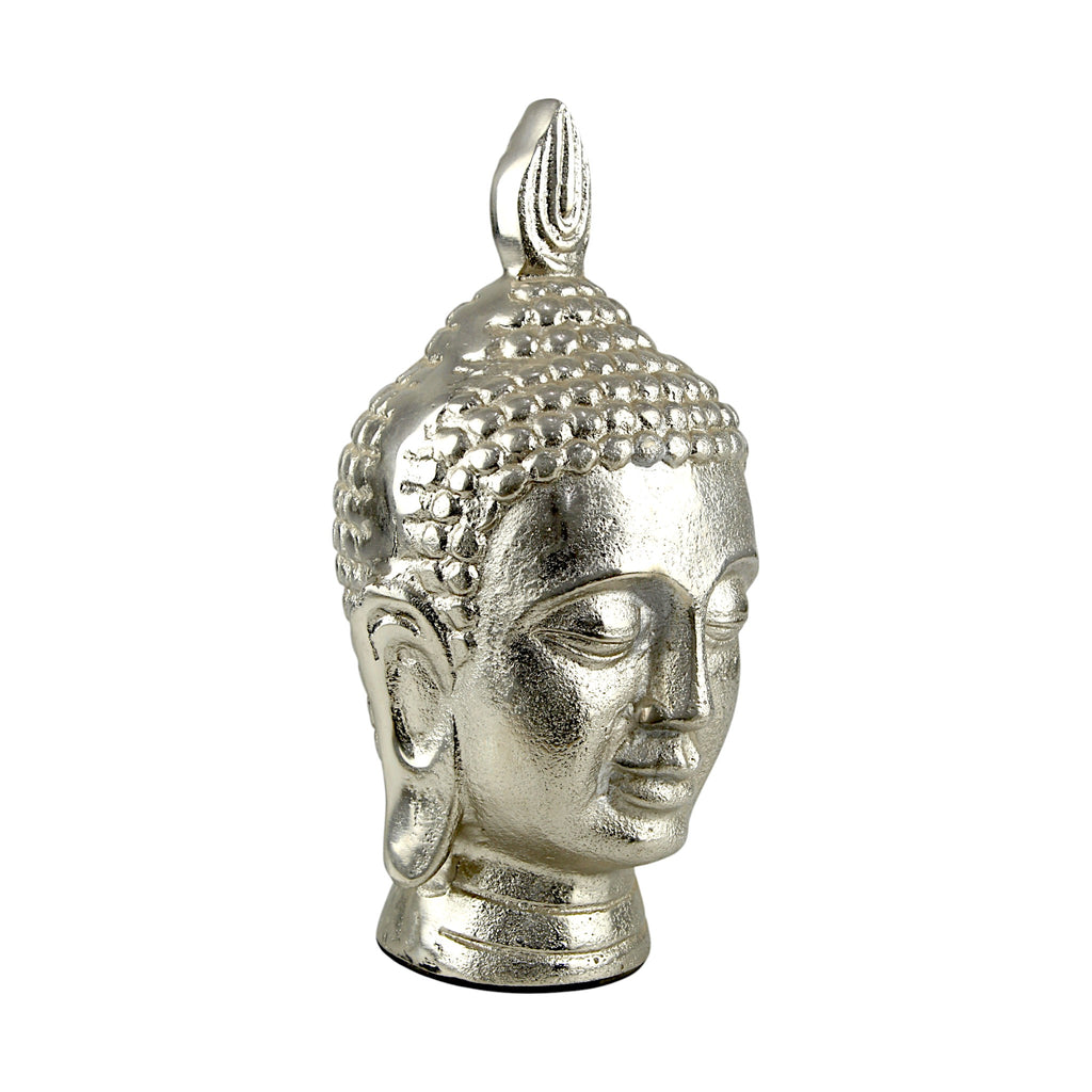 Handcrafted Silver Aluminum Buddha Figurine
