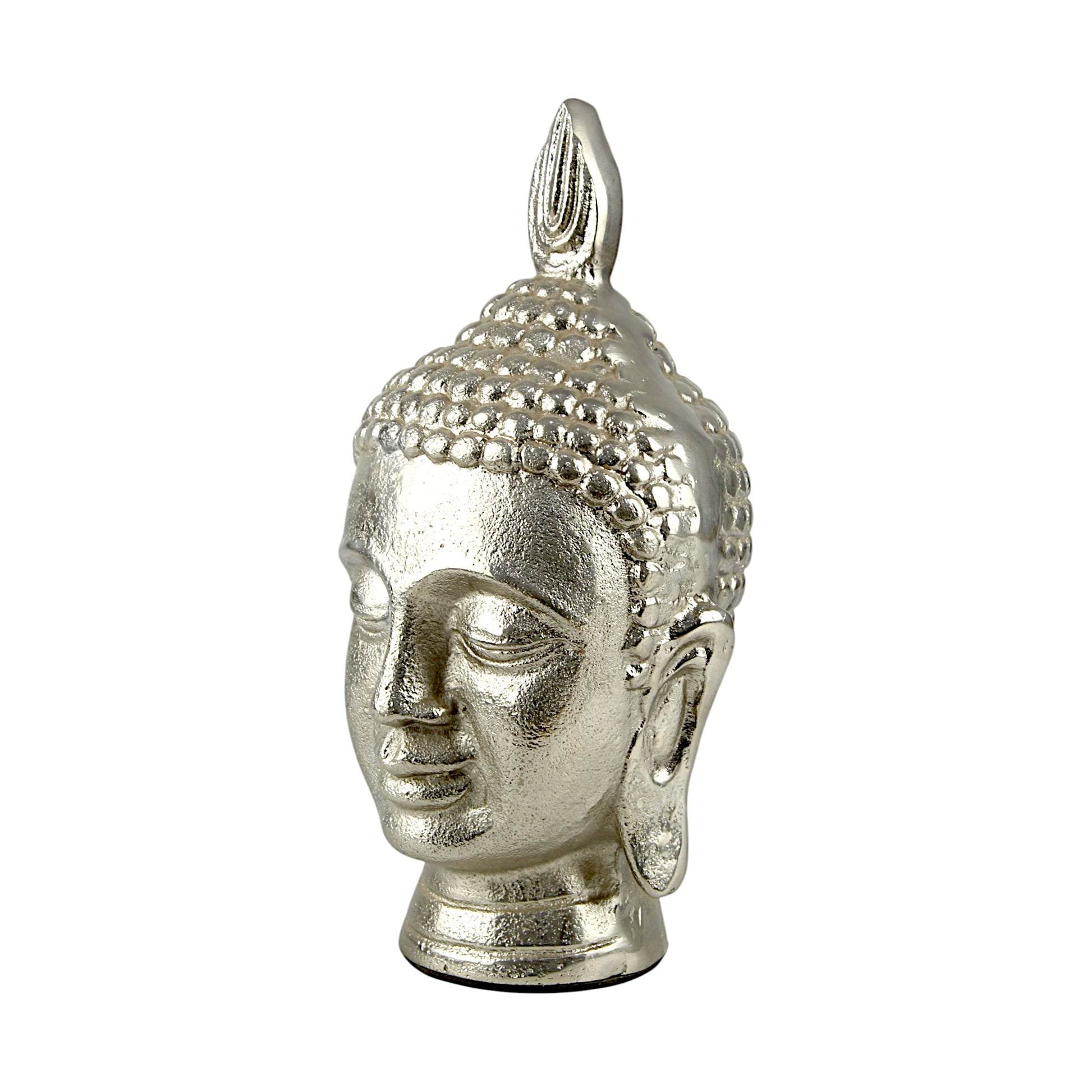Handcrafted Silver Aluminum Buddha Figurine