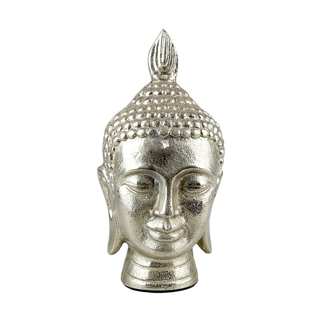 Handcrafted Silver Aluminum Buddha Figurine