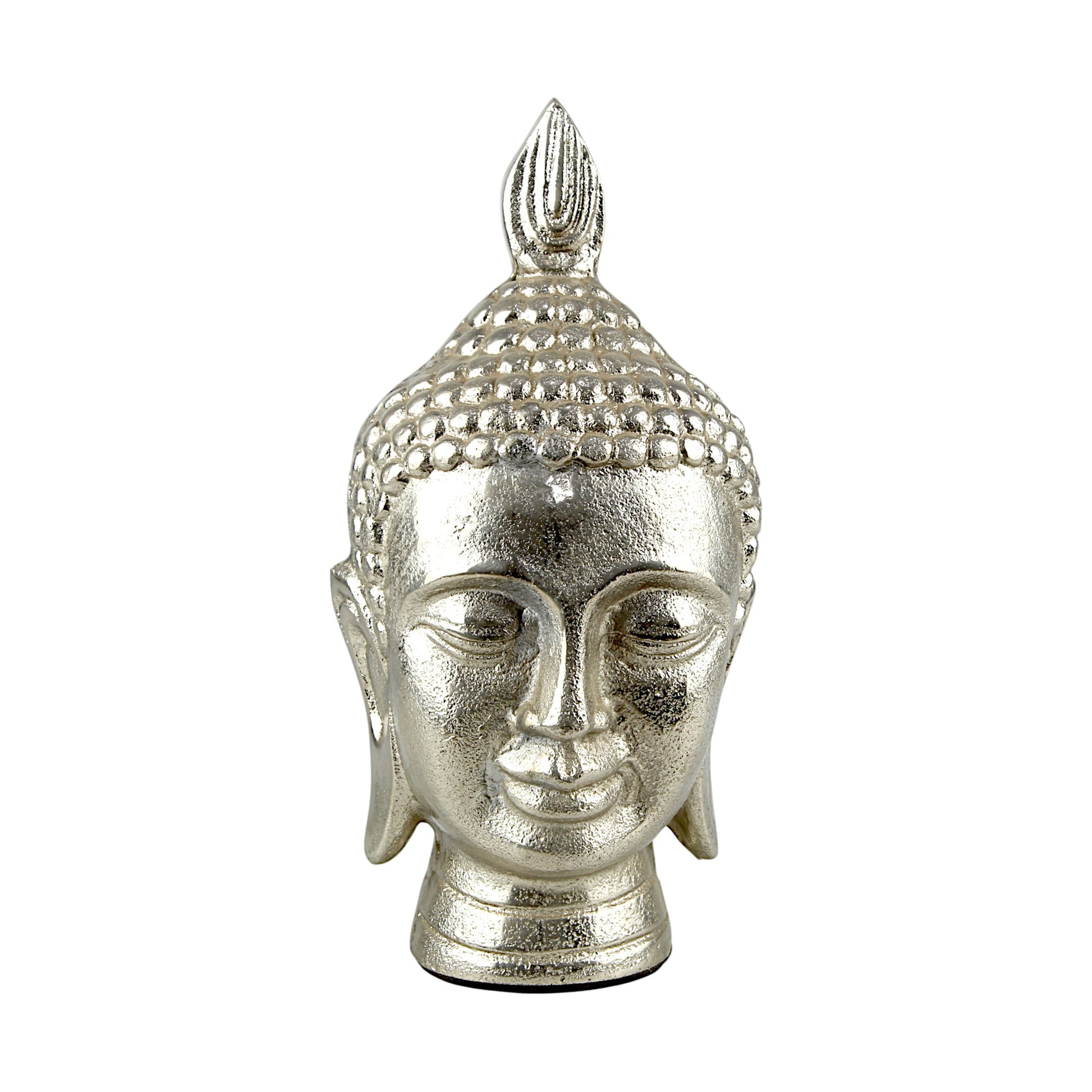 Handcrafted Silver Aluminum Buddha Figurine