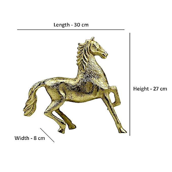 Golden Aluminum Horse Figurine