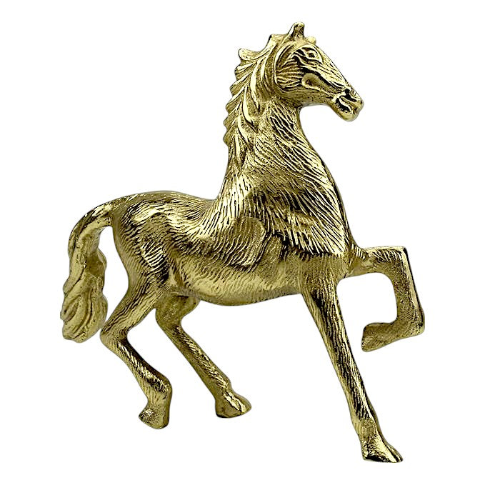 Golden Aluminum Horse Figurine