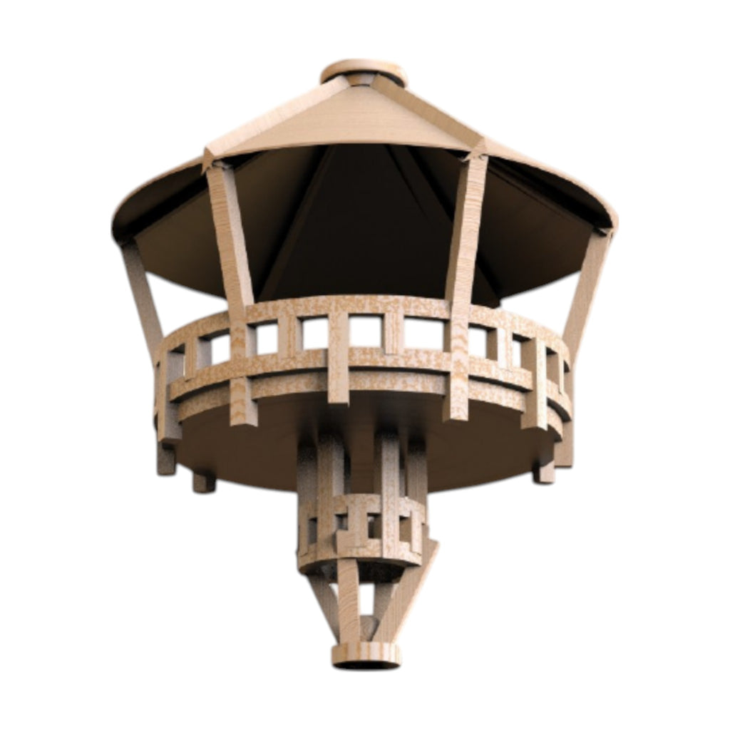 Wooden Bird Feeder with Sloped Roof
