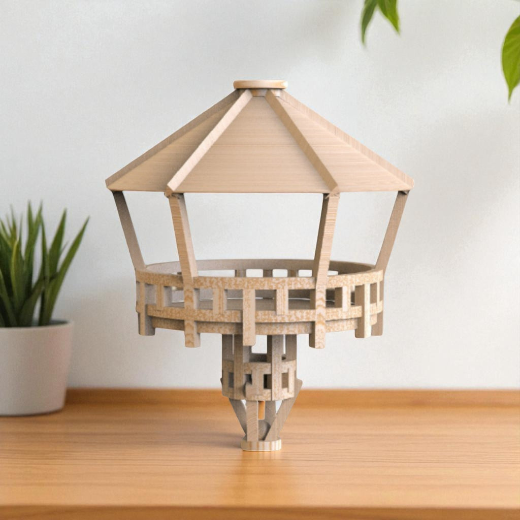 Wooden Bird Feeder with Sloped Roof