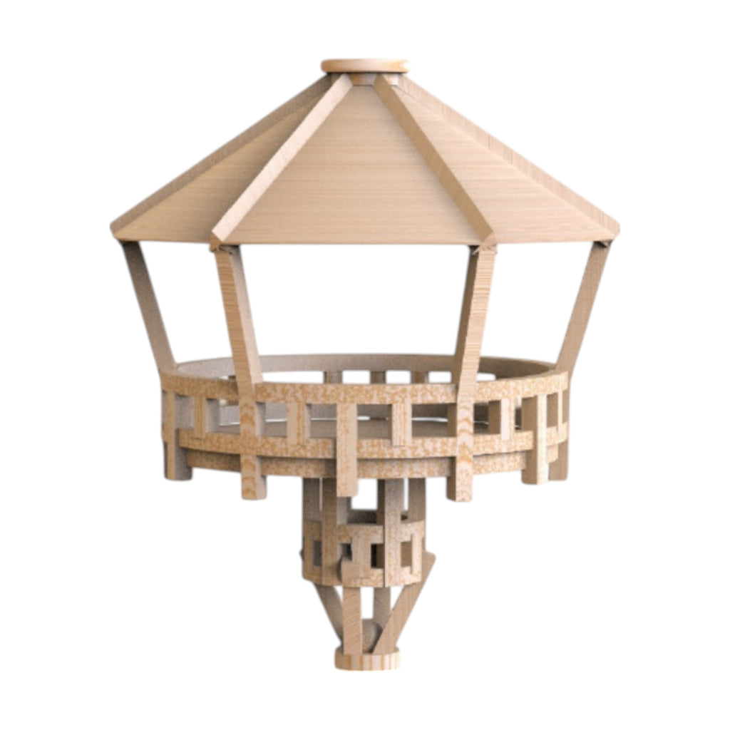 Wooden Bird Feeder with Sloped Roof
