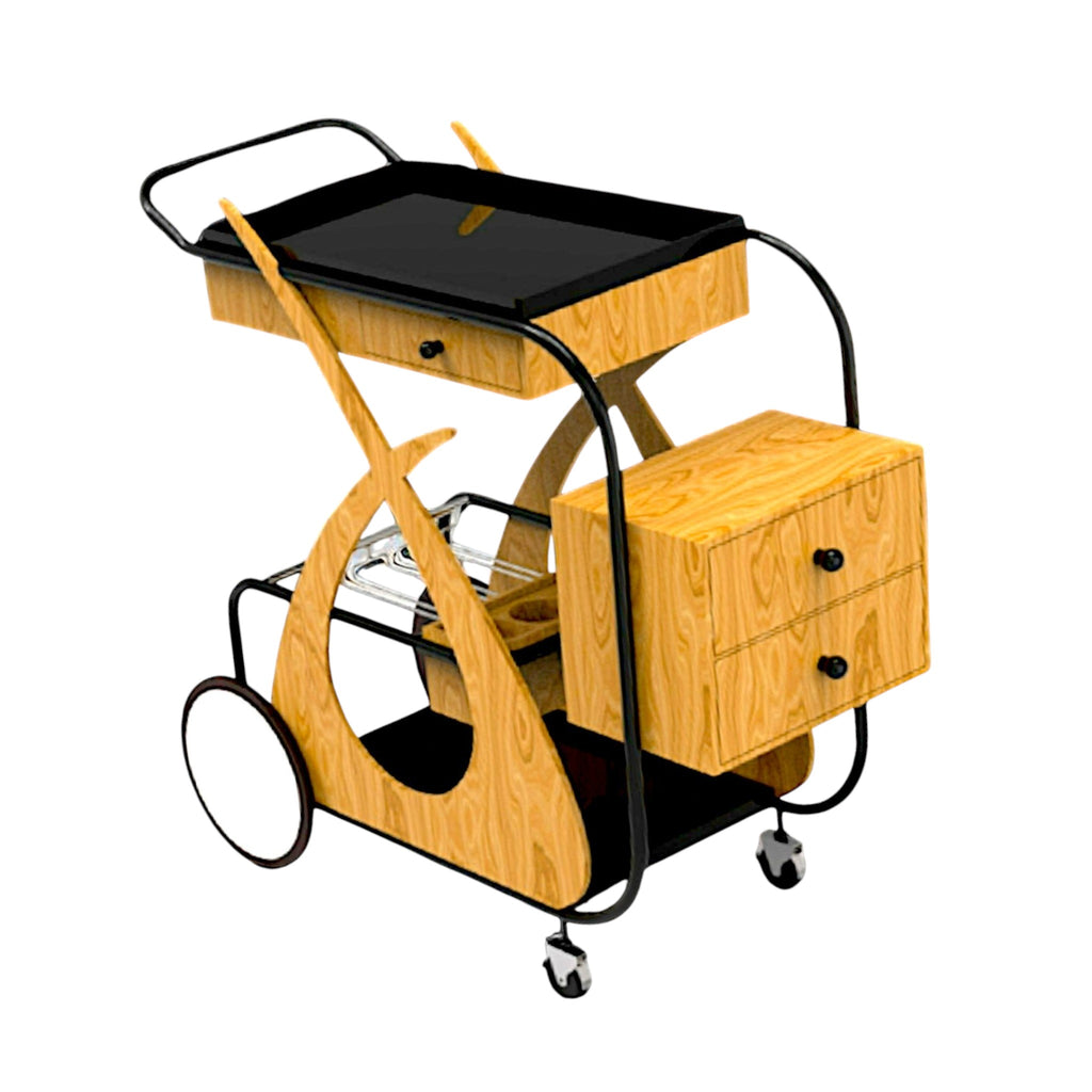 Wooden Designer Hospitality Bar Trolley