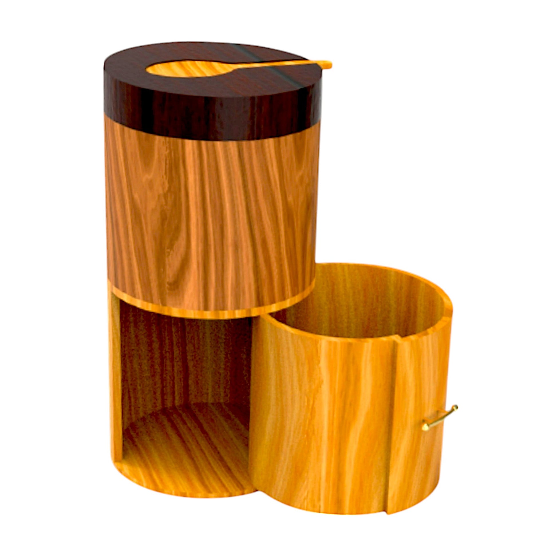 Premium Dual-Tone Wooden Salt and Pepper Dispenser