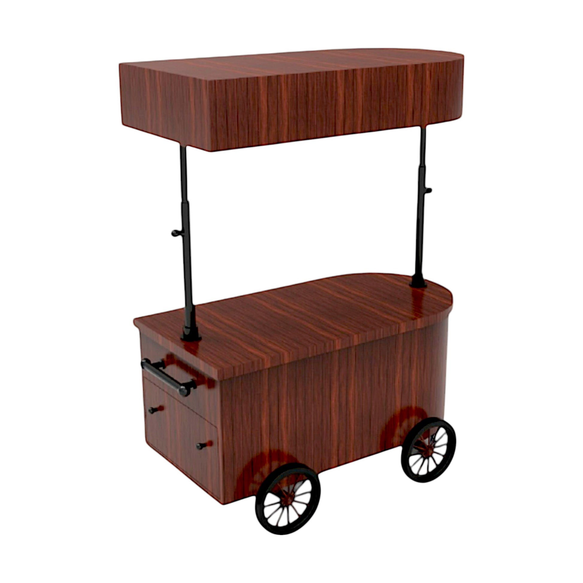 Elegant Wooden Tea Cart