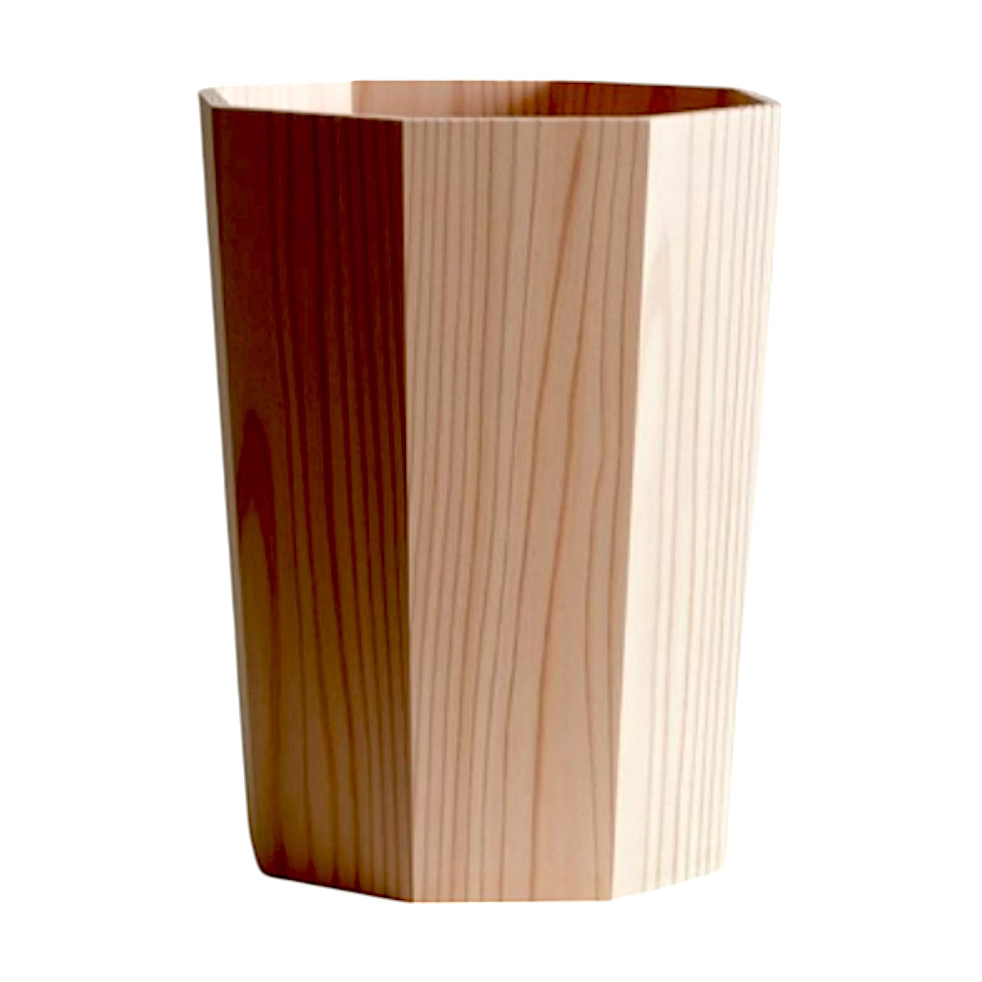 Geometric Wooden Dustbin
