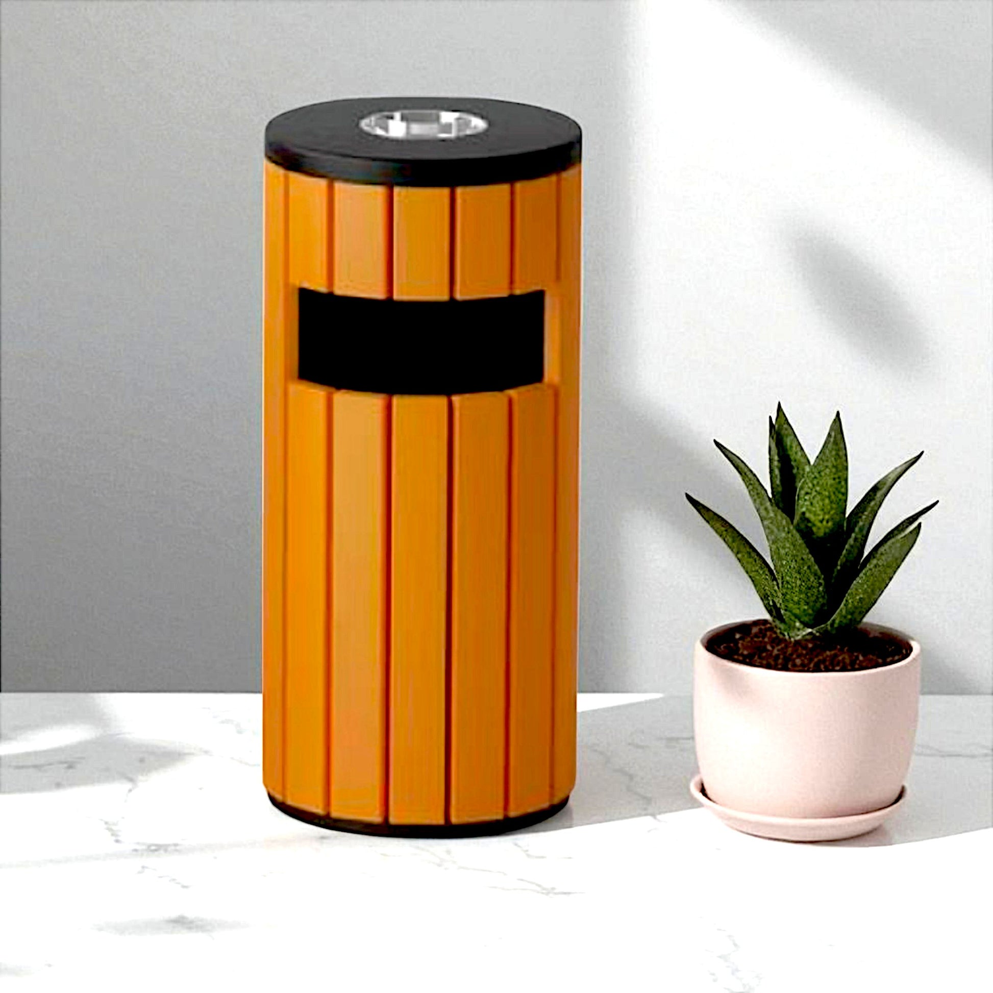 Premium Outdoor Wooden Panel Dustbin