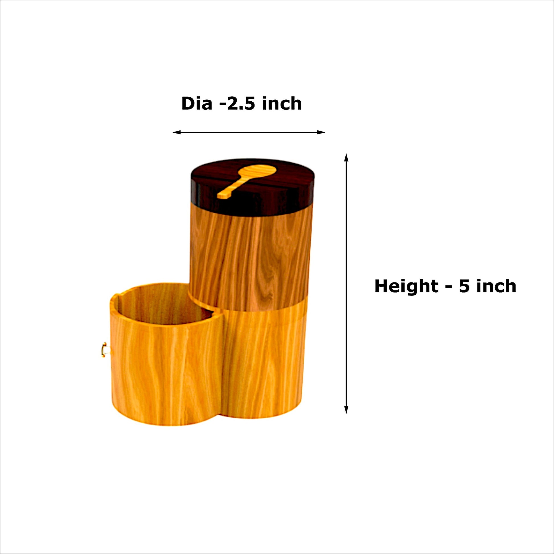 Premium Dual-Tone Wooden Salt and Pepper Dispenser