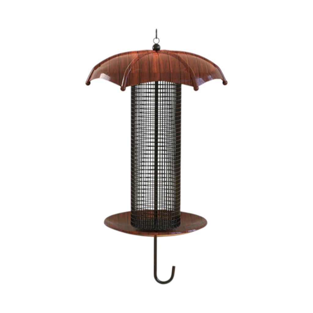 Umbrella Top Wooden Bird Feeder