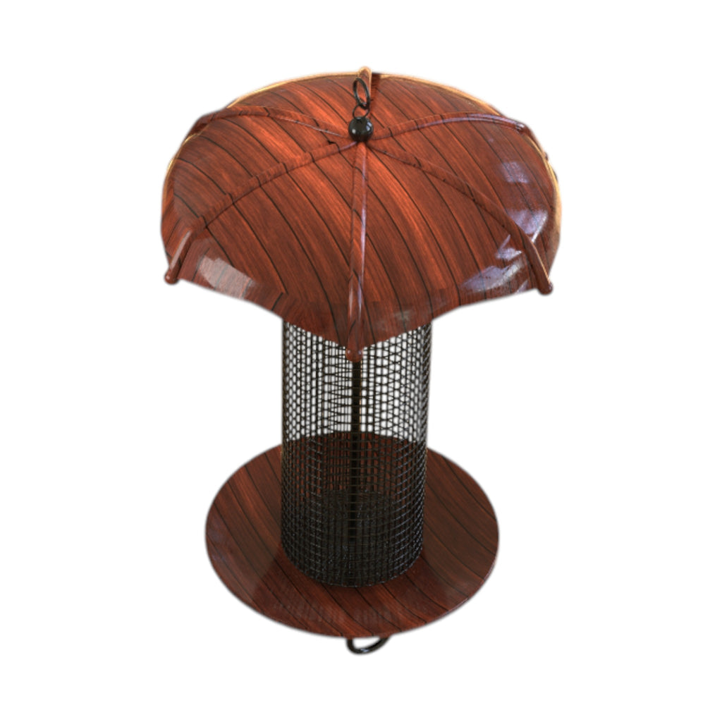 Umbrella Top Wooden Bird Feeder
