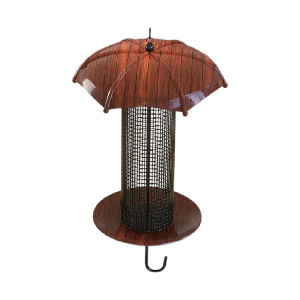 Umbrella Top Wooden Bird Feeder