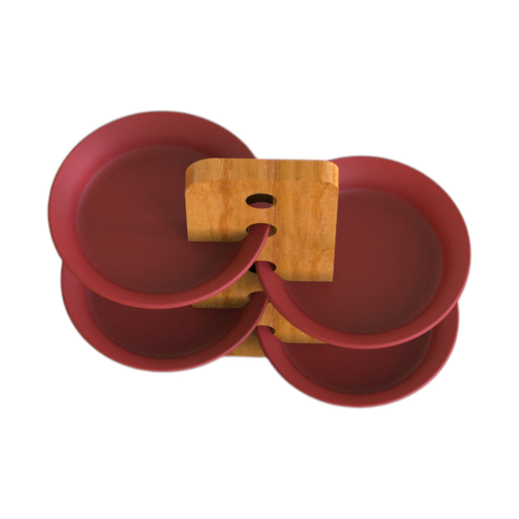 Multi-Level Wooden Bird Feeder and Bird Bath