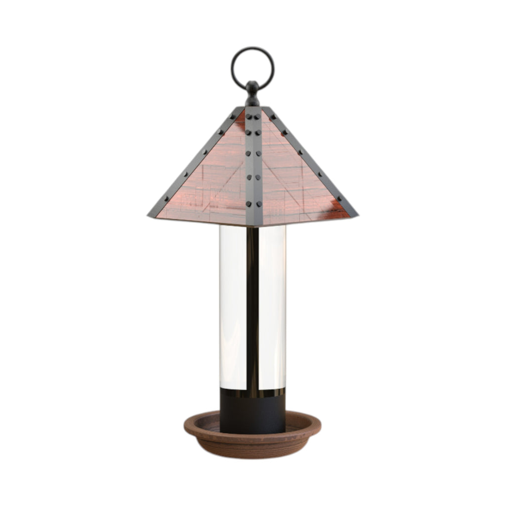 Lamp-Inspired Wooden Bird Feeder
