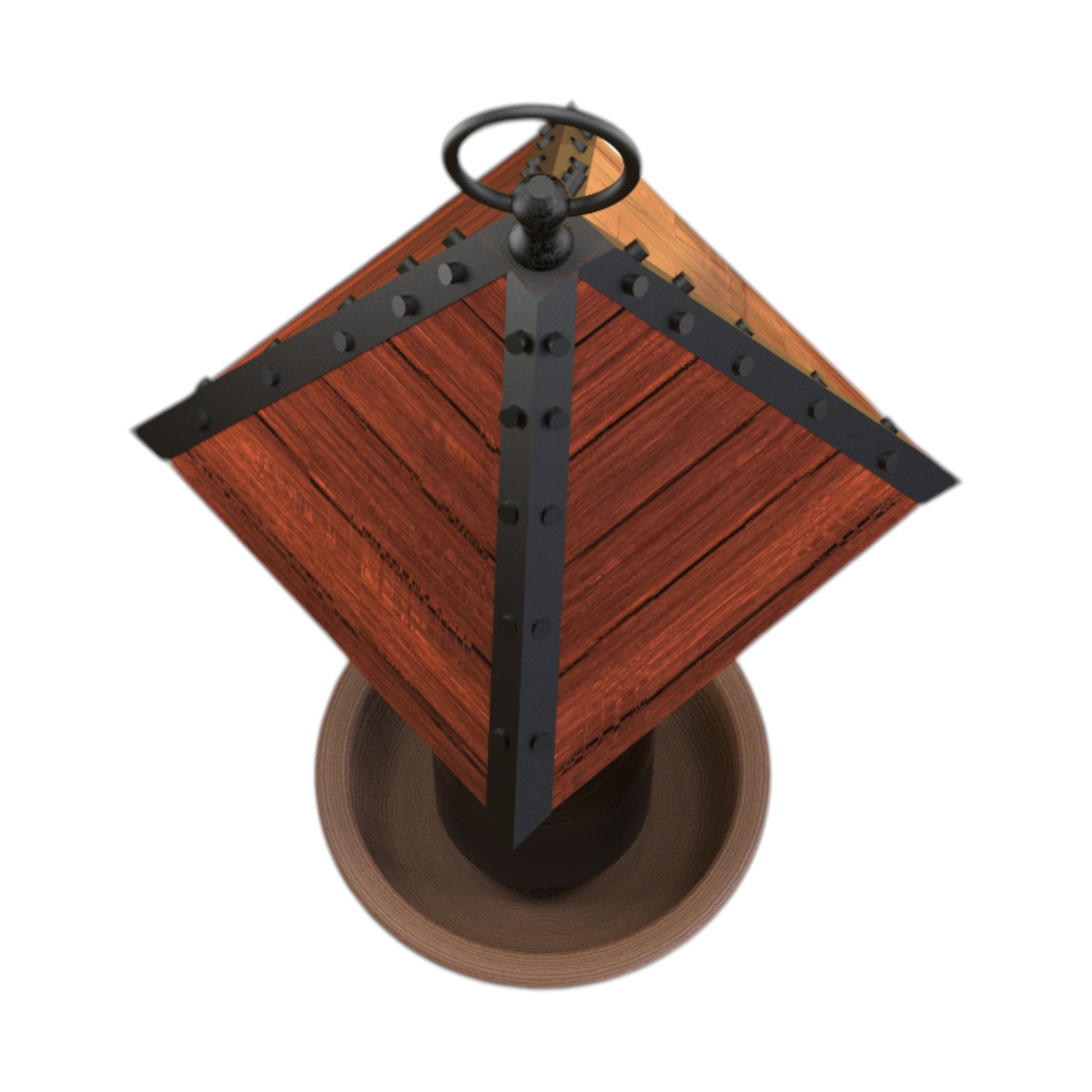 Lamp-Inspired Wooden Bird Feeder